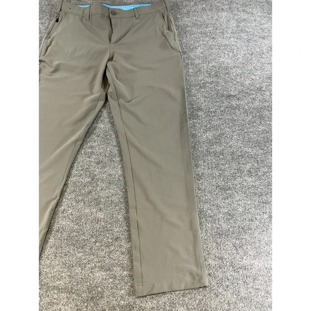 Birdie Bound Golf Pants Mens 36x32 Gray Performance Stretch Flat Front Athletic